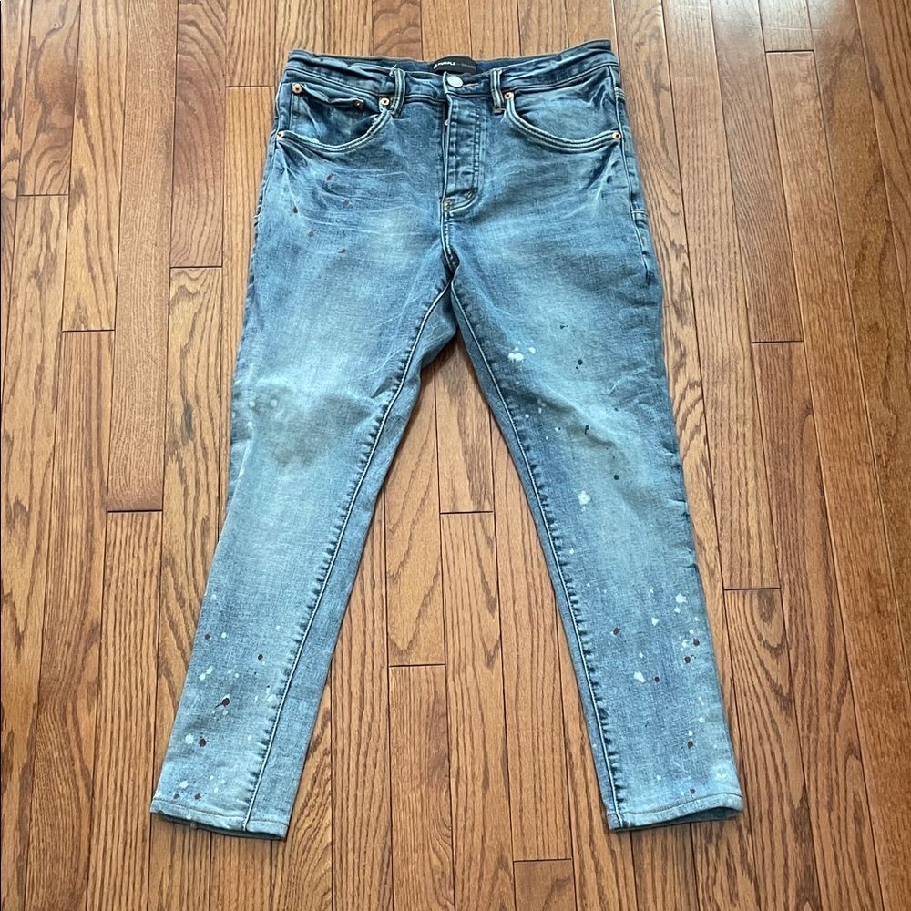 Purple Brand Paint Splatter Style No. P002 Skinny Jeans Sz 30